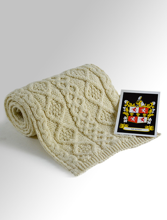 aran cashmere Murphy Clan Scarf