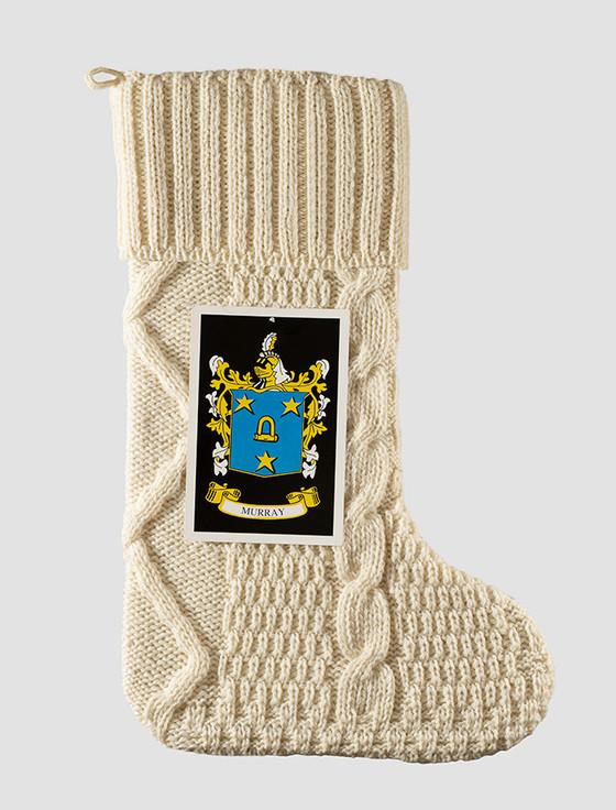 Aran Cashmere Murray Clan Christmas Stocking