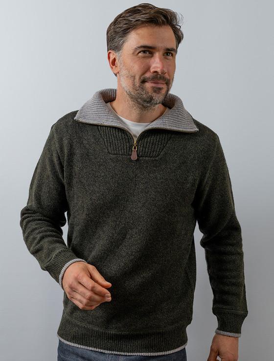 aran cashmere Navigators Half Zi‎p‎