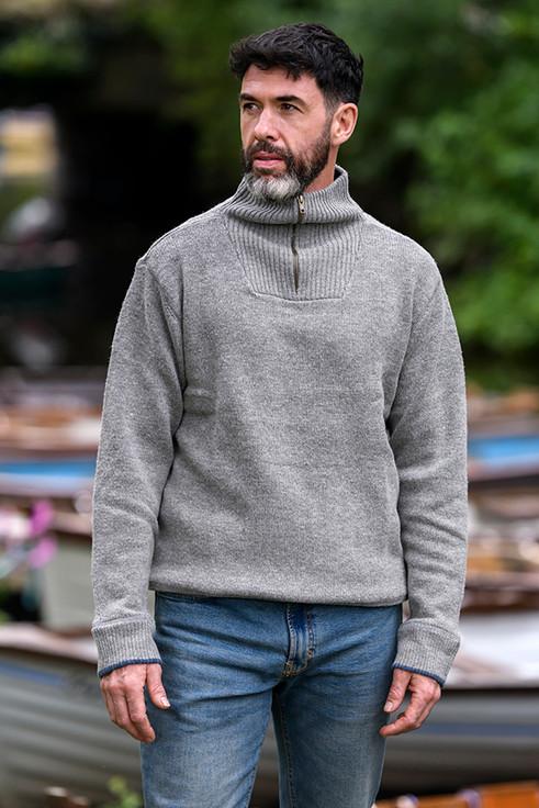 Aran Cashmere Navigators Half Zi‎p‎