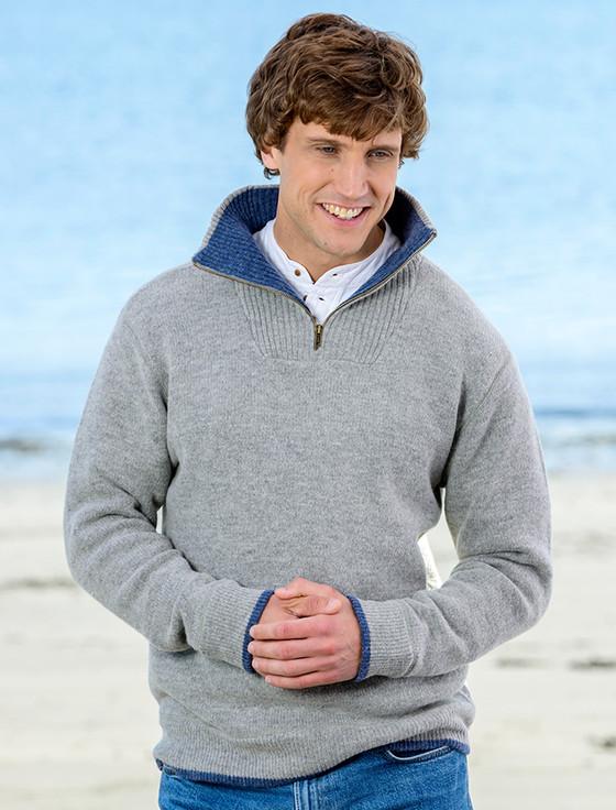 Aran Cashmere Navigators Half ‎Zip‎