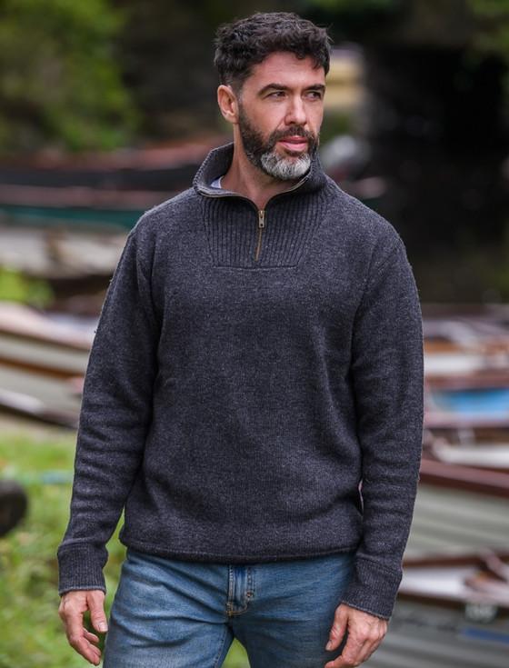 aran cashmere Navigators Half Zip