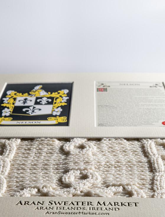 Aran Cashmere Nelson Clan Aran & History Display