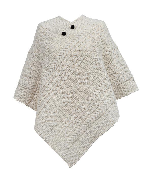 aran cashmere Nelson Clan Aran Poncho