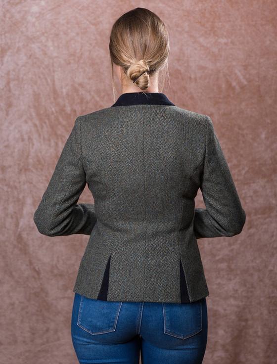 Aran Cashmere Nicole Tweed Blazer - Green Fields