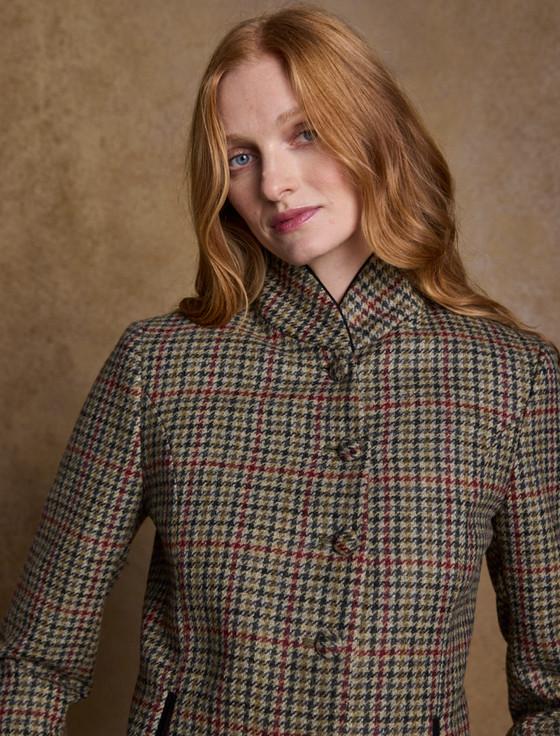 Aran Cashmere Nicole Tweed Blazer ��?? Hacking Check