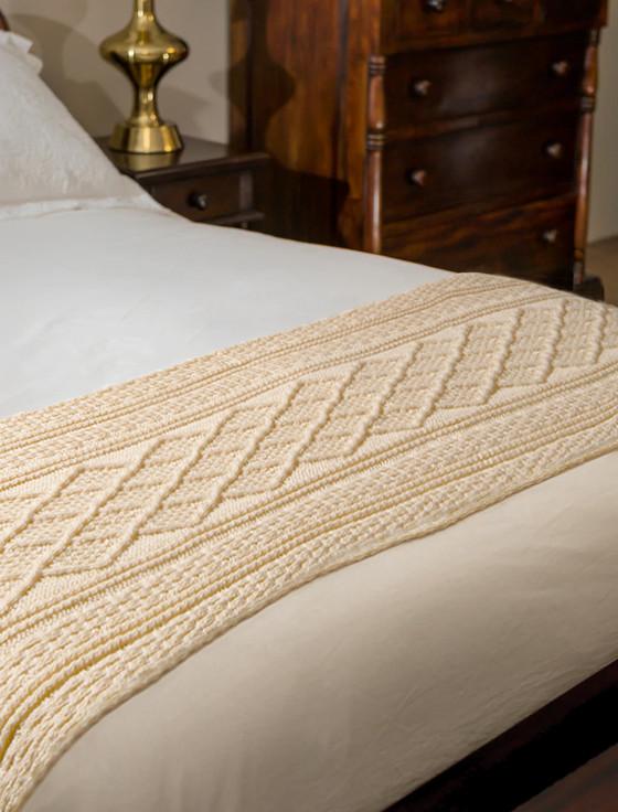 aran cashmere Nolan Clan Aran Bed Runner
