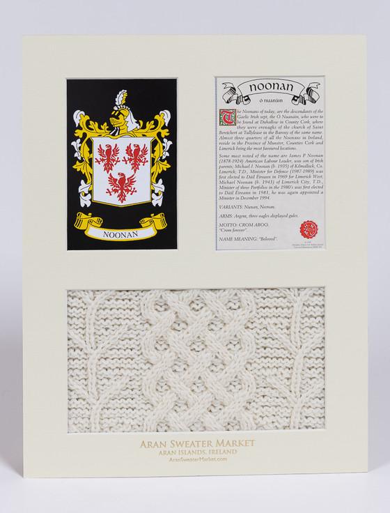 Aran Cashmere Noonan Clan Aran & History Display