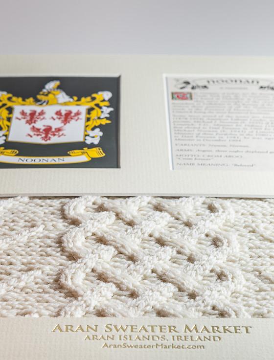 Aran Cashmere Noonan Clan Aran & History Display
