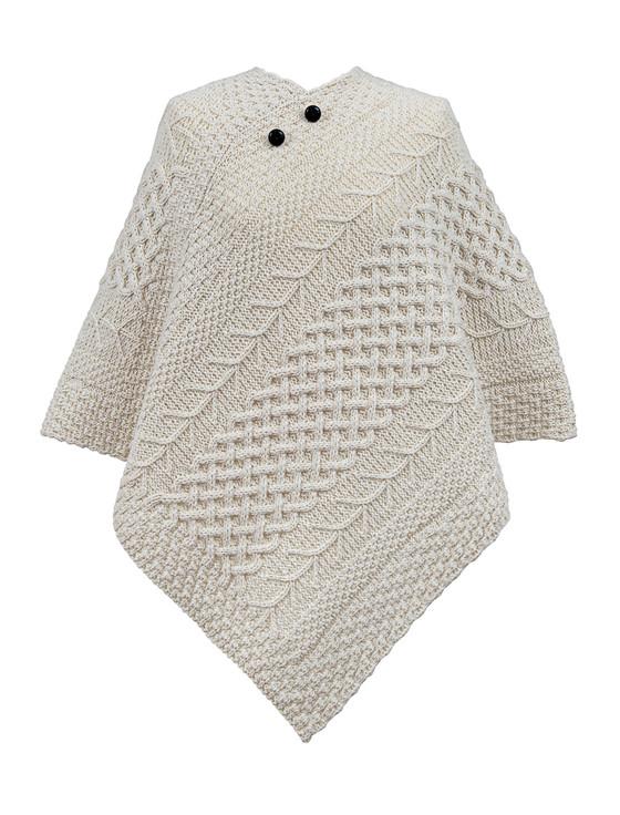 aran cashmere Noonan Clan Aran Poncho
