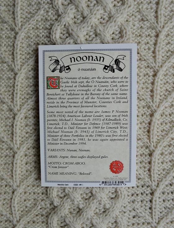 Aran Cashmere Noonan Clan Scarf