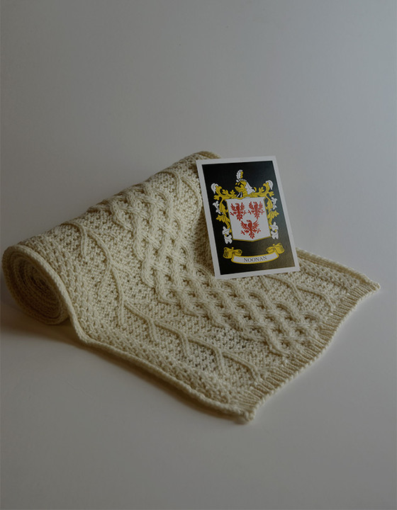 aran cashmere Noonan Clan Scarf