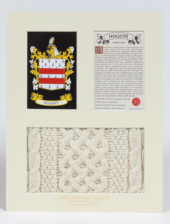 Aran Cashmere Nugent Clan Aran & History Display