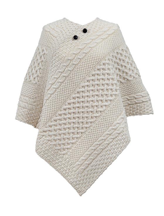 aran cashmere Nugent Clan Aran Poncho