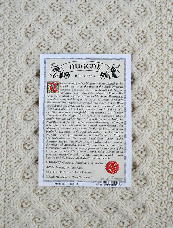 Aran Cashmere Nugent Clan Scarf