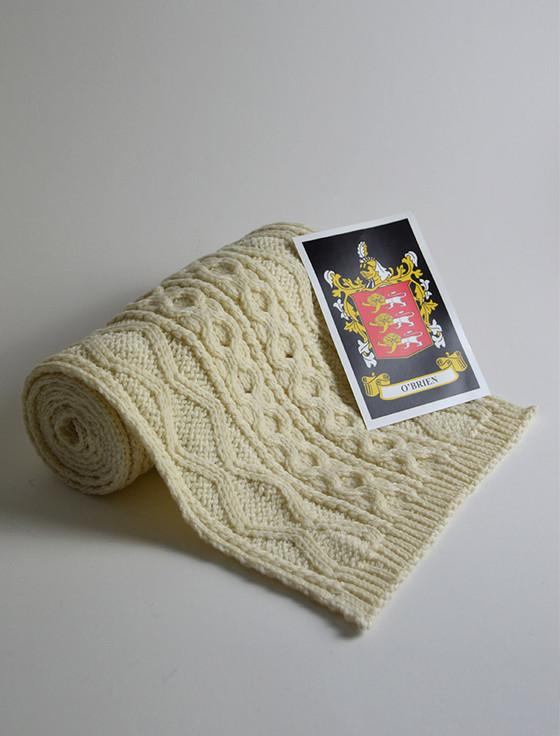 aran cashmere O'Brien Clan Scarf