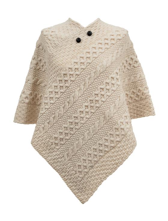 aran cashmere O'Connell Clan Aran Poncho