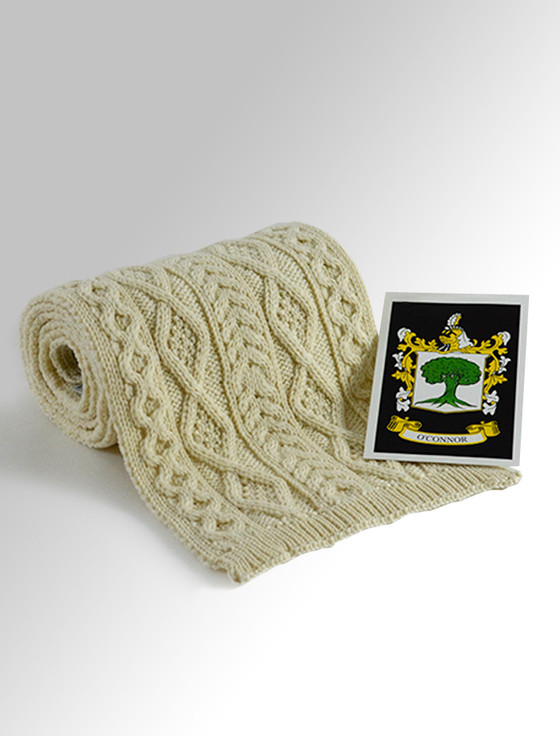 aran cashmere O'Connor Clan Scarf