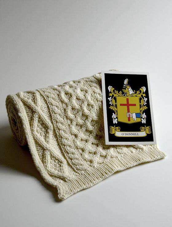 aran cashmere O'Donnell Clan Scarf
