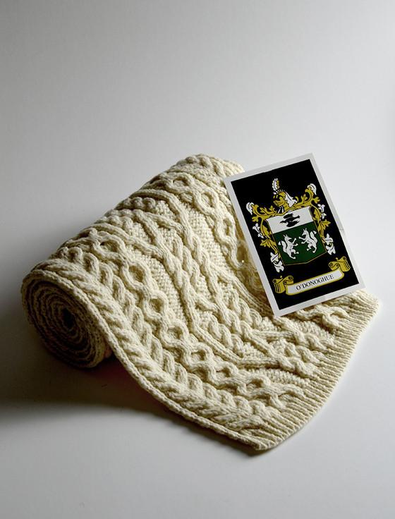 aran cashmere O'Donoghue Clan Scarf