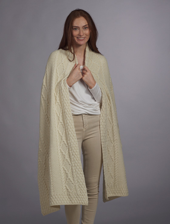 aran cashmere O'Donovan Clan Aran Wrap