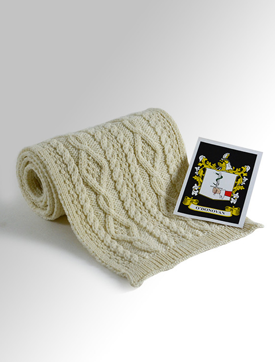 aran cashmere O'Donovan Clan Scarf