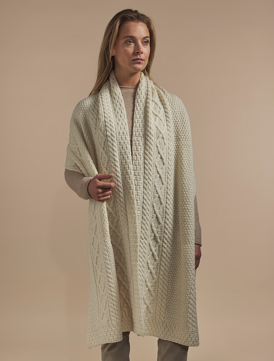 aran cashmere O'Driscoll Clan Aran Wrap