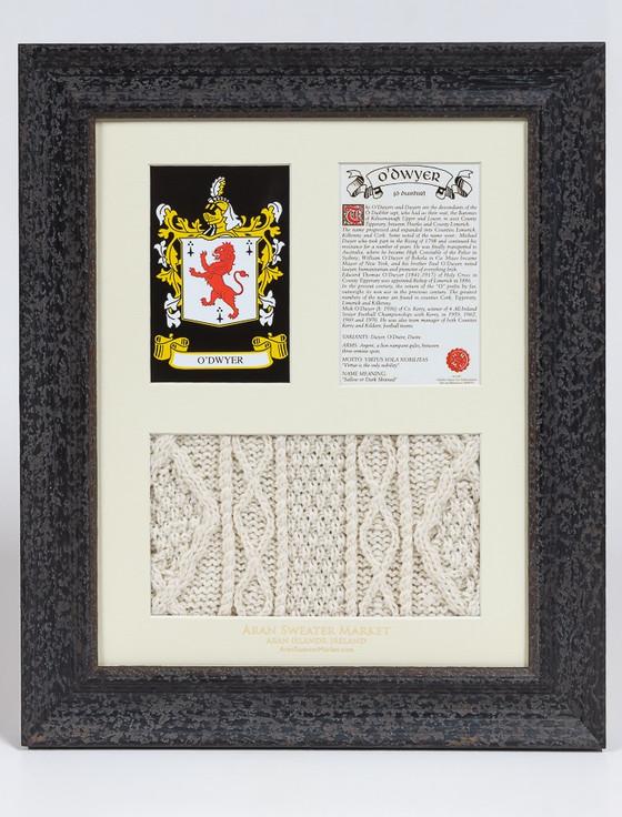 aran cashmere O'Dwyer Clan Aran & History Display