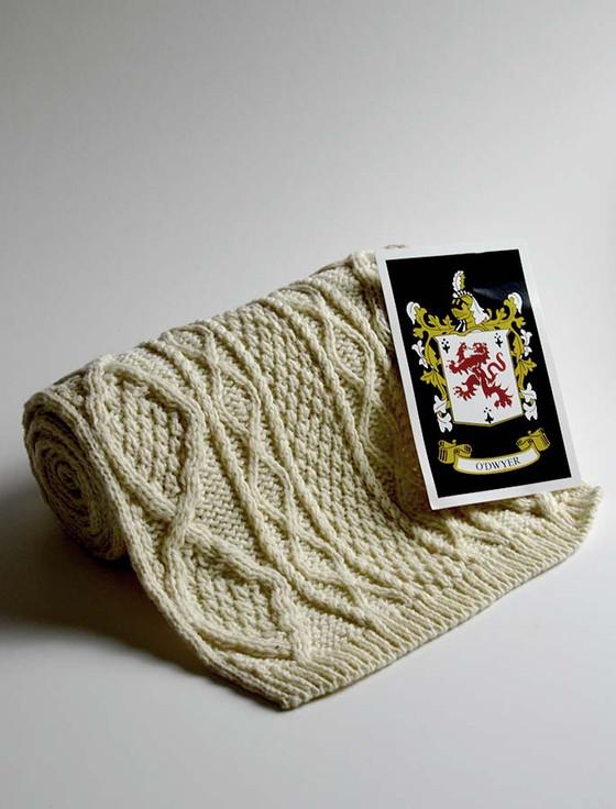 aran cashmere O'Dwyer Clan Scarf