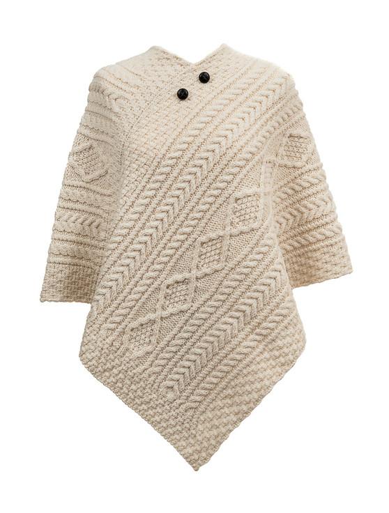 aran cashmere O'Flaherty Clan Aran Poncho
