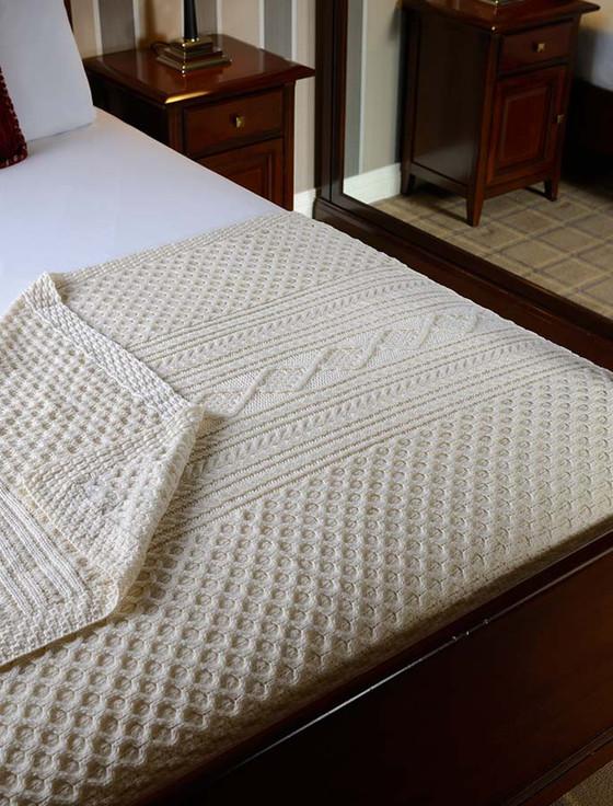 aran cashmere O'Flaherty Clan Aran Throw