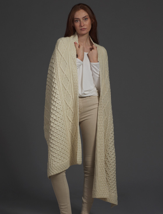 aran cashmere O'Grady Clan Aran Wrap