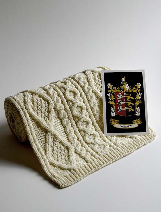aran cashmere O'Grady Clan Scarf