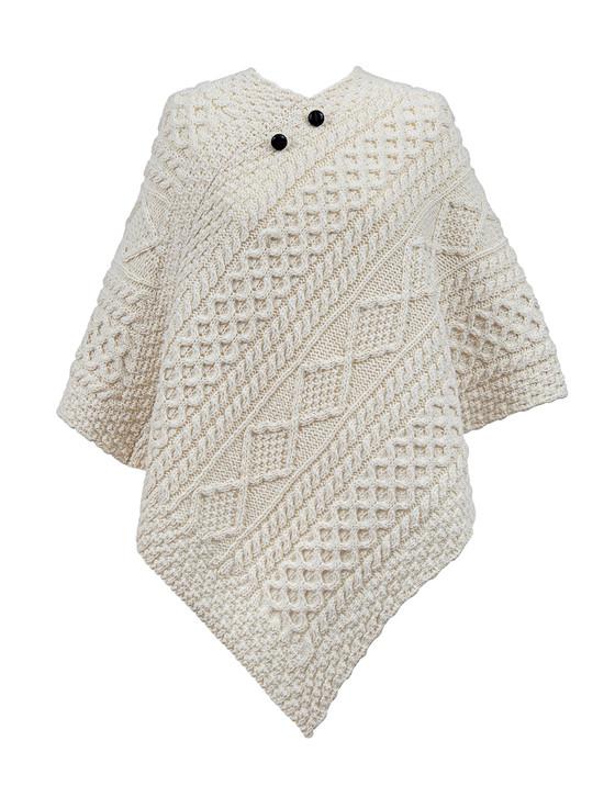 aran cashmere O'Hara Clan Aran Poncho