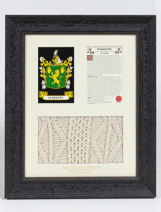 aran cashmere O'Keeffe Clan Aran & History Display