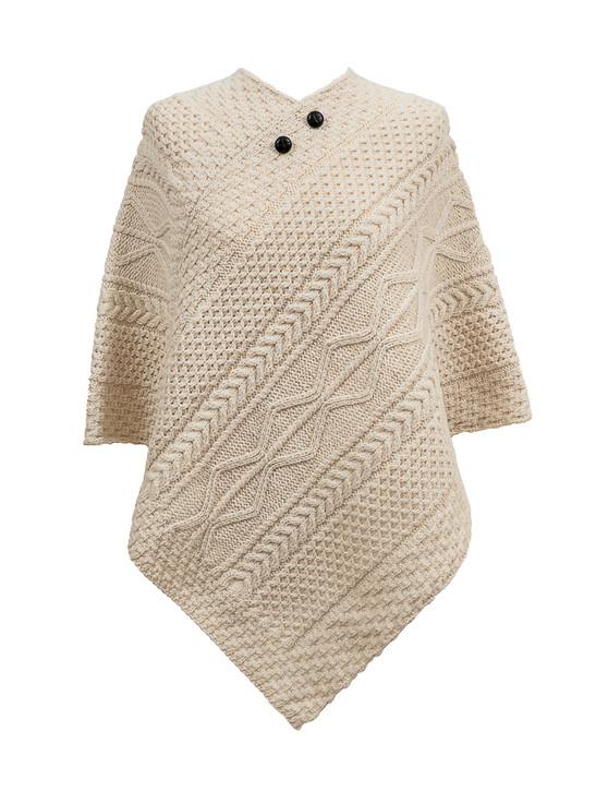 aran cashmere O'Keeffe Clan Aran Poncho