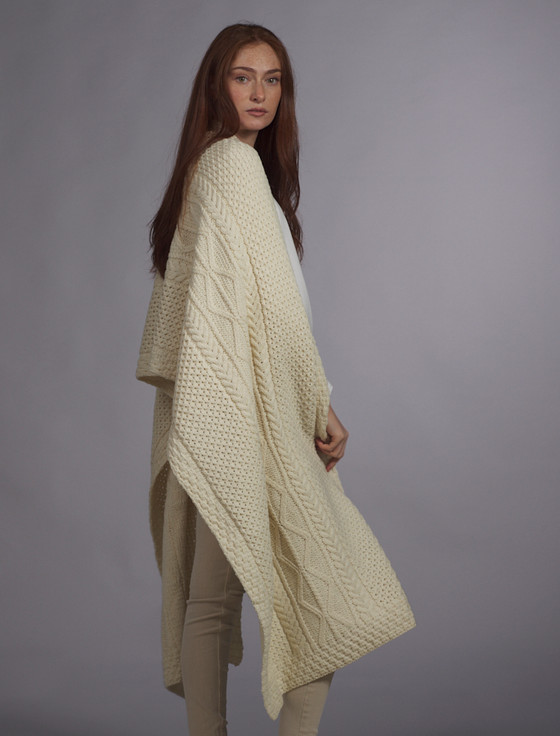 aran cashmere O'Keeffe Clan Aran Wrap