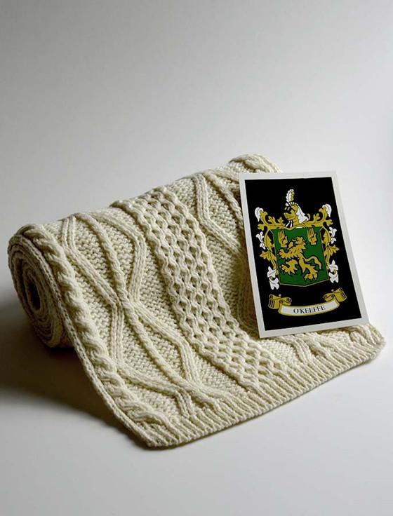 aran cashmere O'Keeffe Clan Scarf