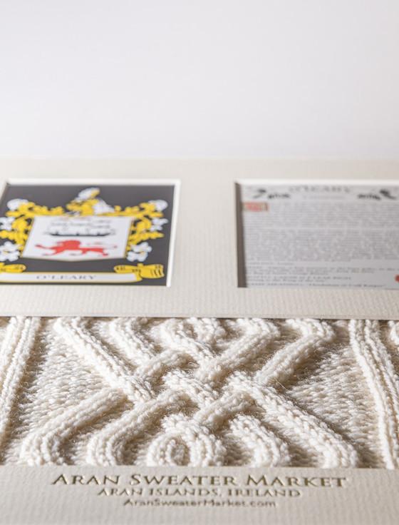 Aran Cashmere O'Leary Clan Aran & History Display