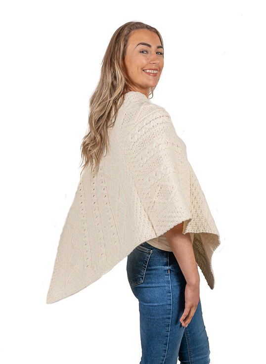 Aran Cashmere O'Leary Clan Aran Poncho