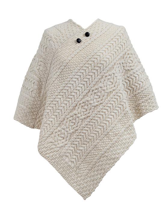 aran cashmere O'Leary Clan Aran Poncho