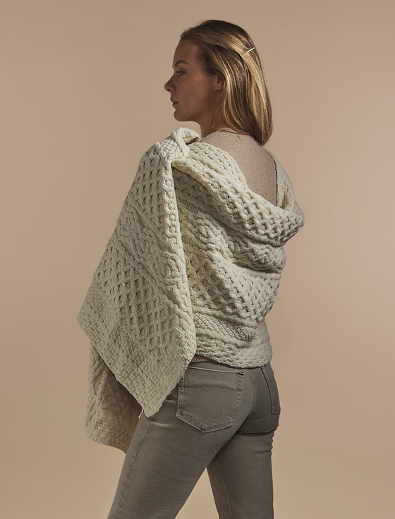Aran Cashmere O'Leary Clan Aran Wrap