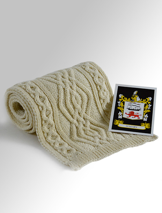 aran cashmere O'Leary Clan Scarf