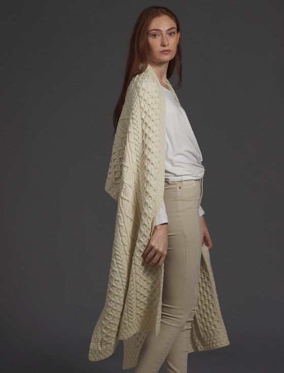aran cashmere O'Mahony Clan Aran Wrap