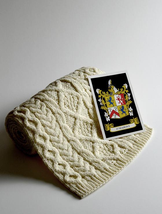 aran cashmere O'Mahony Clan Scarf