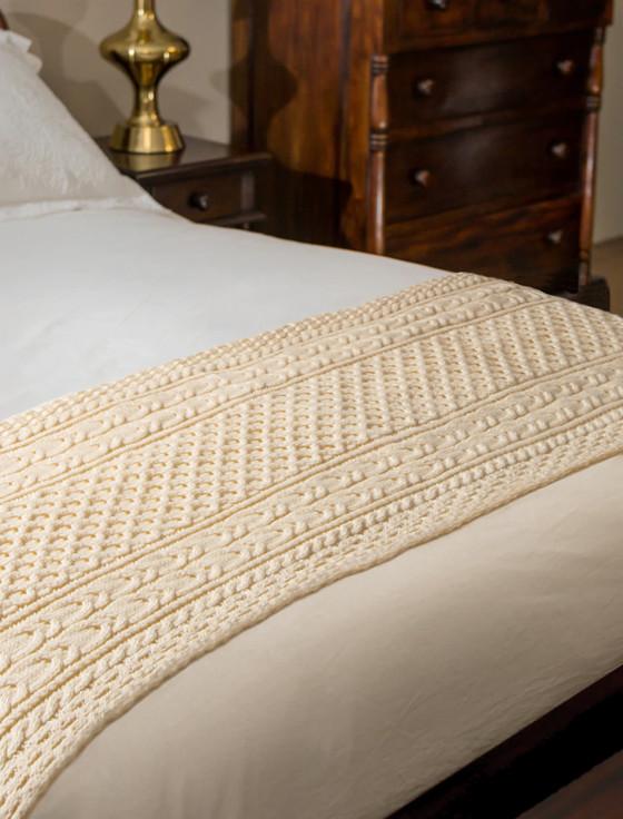 aran cashmere O'Malley Clan Aran Bed Runner