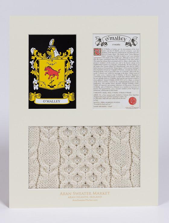 Aran Cashmere O'Malley Clan Aran & History Display