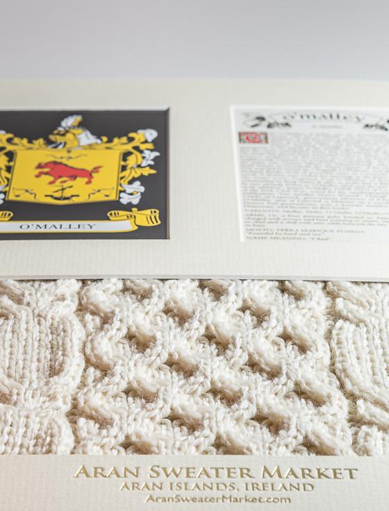 Aran Cashmere O'Malley Clan Aran & History Display