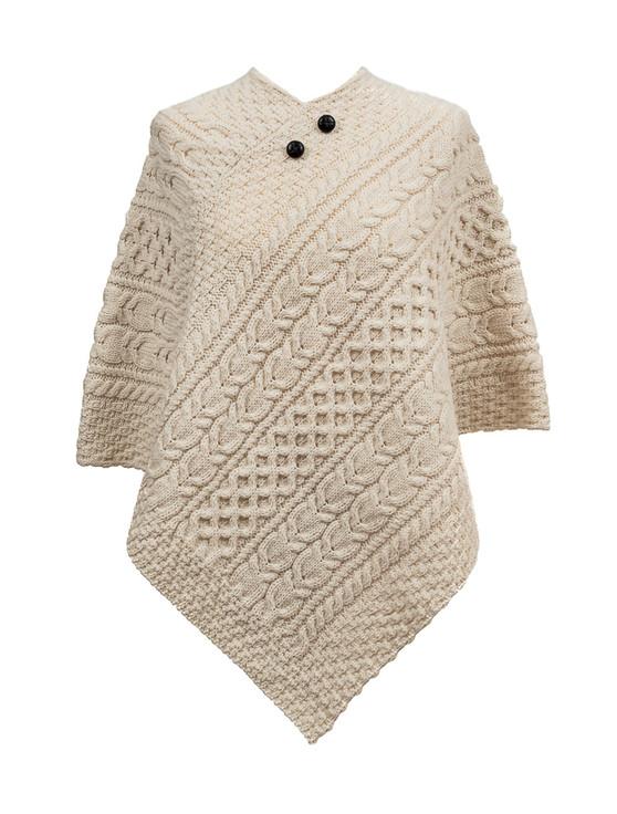 aran cashmere O'Malley Clan Aran Poncho