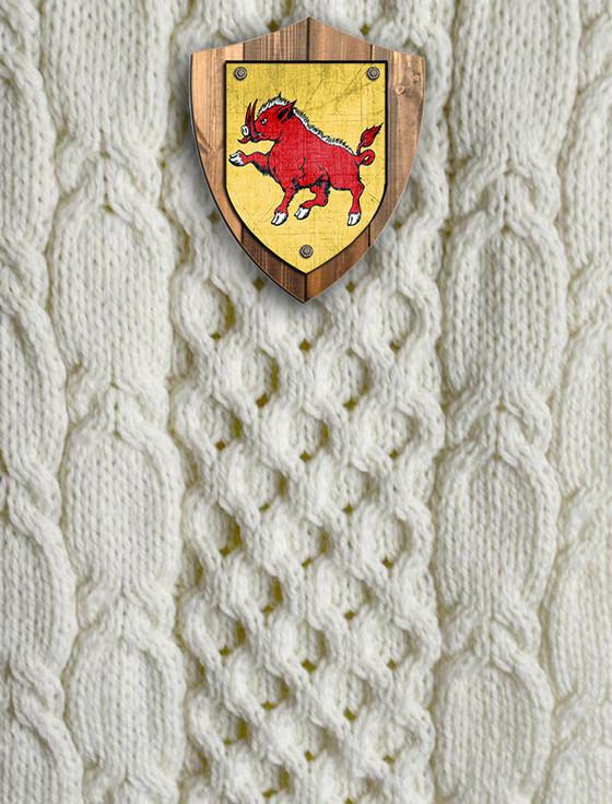 Aran Cashmere O'Malley Clan Aran Throw